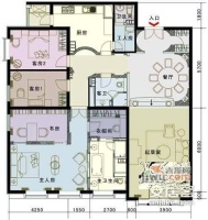 荣尊堡国际俱乐部公寓3室2厅2卫225㎡户型图