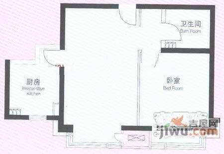 凤凰城二期1室1厅1卫88㎡户型图