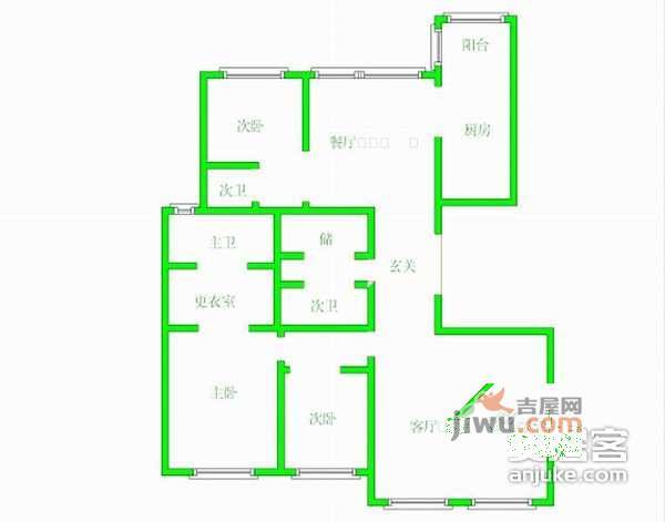 凤凰城二期3室2厅3卫255㎡户型图