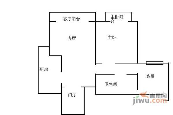 天通苑西三区2室1厅1卫115㎡户型图