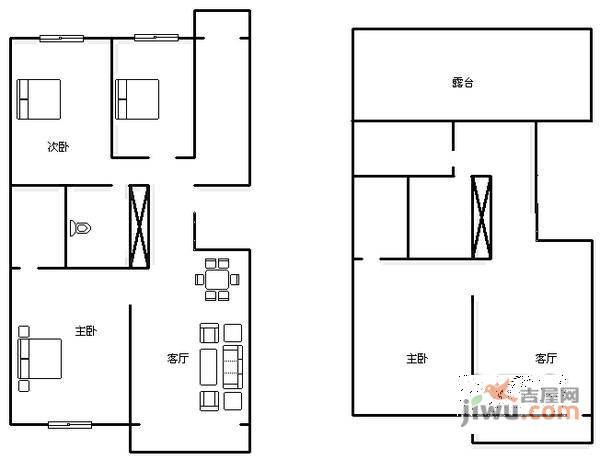 天通苑西三区4室2厅3卫235㎡户型图