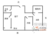 天通苑北二区2室2厅1卫115㎡户型图