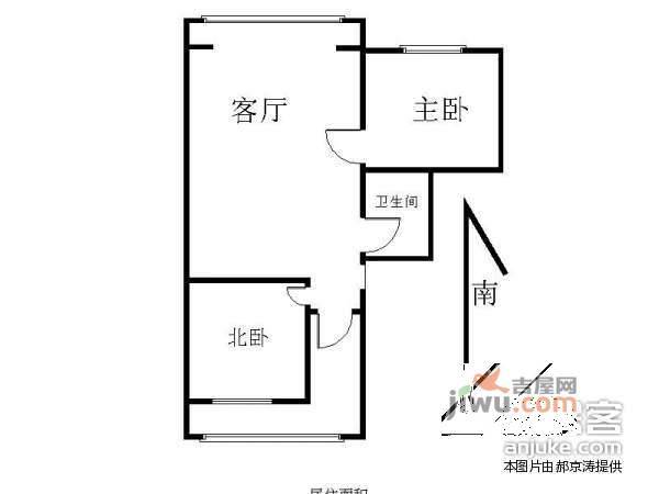 石园北一社区2室1厅1卫124㎡户型图