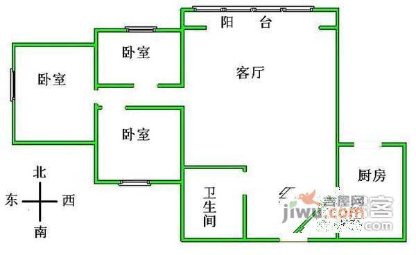 石园北一社区3室1厅1卫153㎡户型图