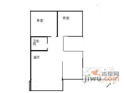 润枫水尚2室2厅1卫户型图