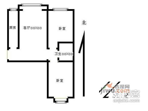 远洋山水2室1厅1卫149㎡户型图