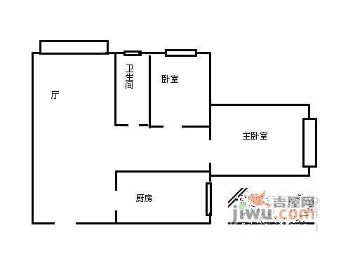 远洋山水2室1厅1卫149㎡户型图