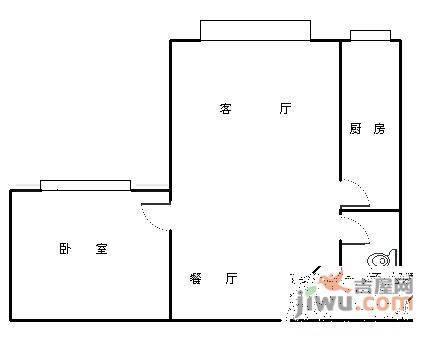 远洋山水1室1厅1卫168㎡户型图