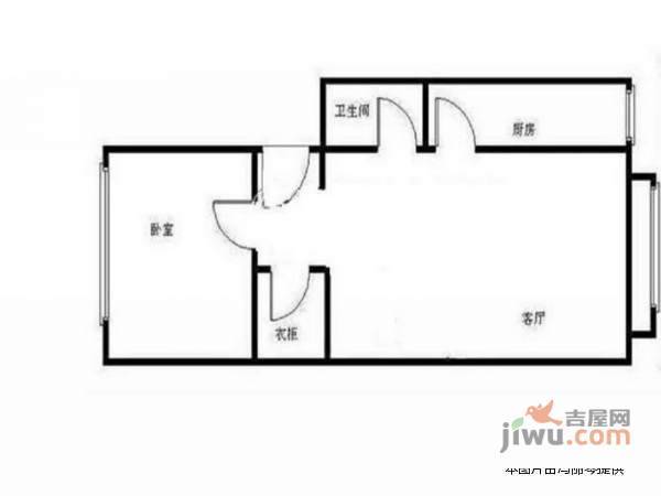 远洋山水1室1厅1卫168㎡户型图