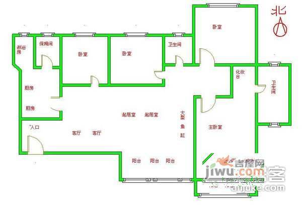 宝星国际4室2厅3卫263㎡户型图