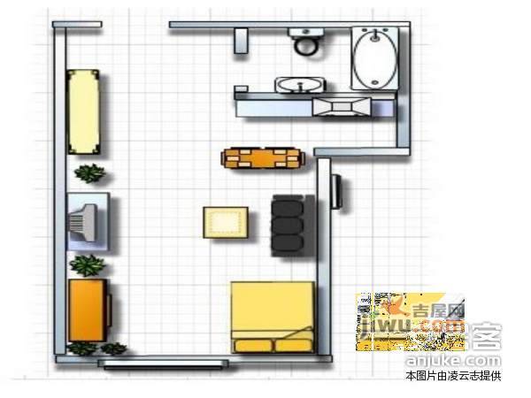 宝星国际1室1厅1卫82㎡户型图