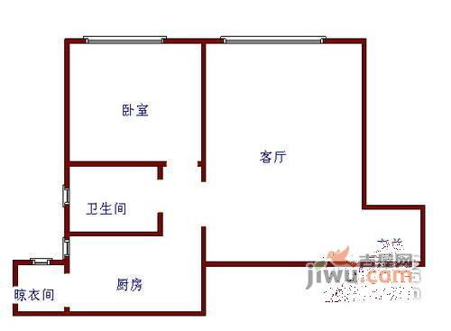 宝星国际1室1厅1卫82㎡户型图