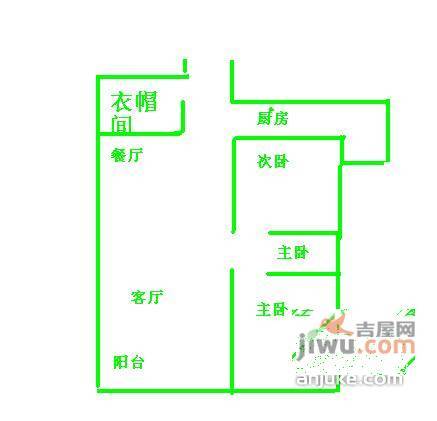 宝星国际2室2厅1卫109㎡户型图