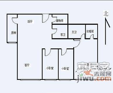 远洋天地3室2厅2卫144㎡户型图