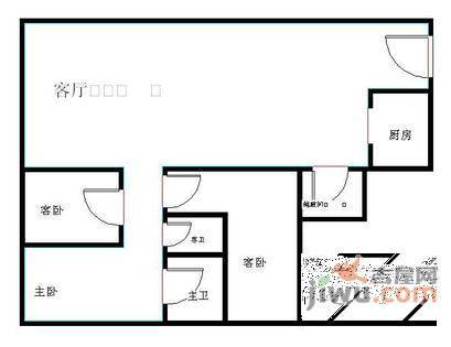 远洋天地3室2厅2卫144㎡户型图