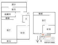 宝盛里2室1厅1卫115㎡户型图