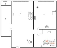 百环家园2室2厅2卫120㎡户型图