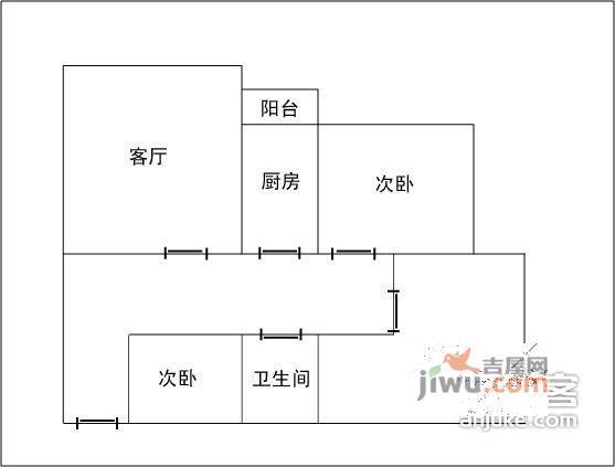 百环家园4室1厅1卫户型图