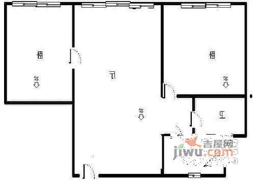 望京新城2室1厅2卫129㎡户型图