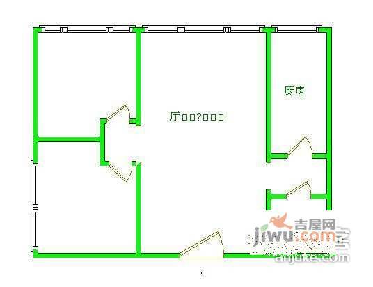 望京新城2室2厅1卫110㎡户型图