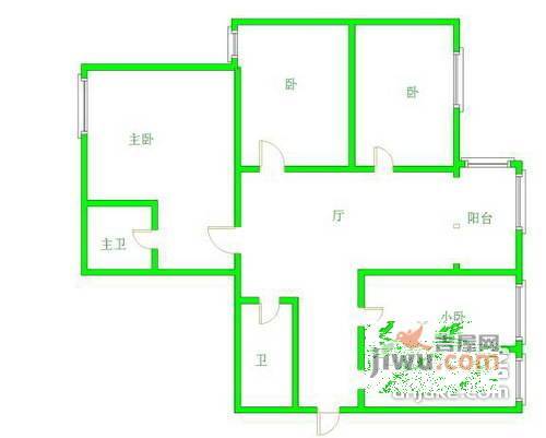 望京新城3室1厅2卫142㎡户型图