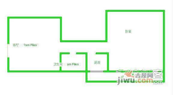 牡丹园东里1室1厅1卫404㎡户型图