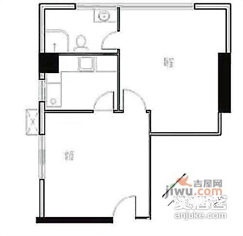 嘉铭桐城A区1室1厅1卫80㎡户型图