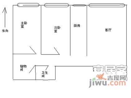 嘉铭桐城A区3室2厅1卫147㎡户型图