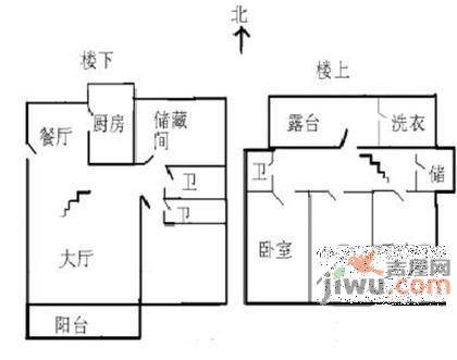 嘉铭桐城A区5室2厅2卫户型图