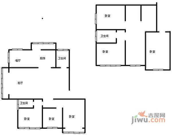 顶秀青溪4室2厅2卫180㎡户型图