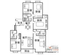 逸翠园4室2厅3卫331㎡户型图