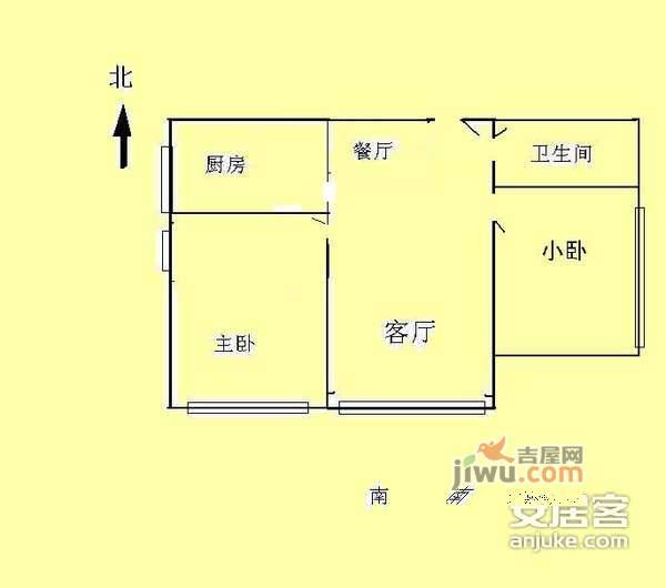 逸翠园2室1厅1卫89㎡户型图