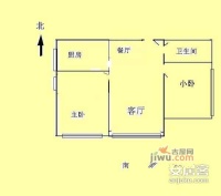 逸翠园2室1厅1卫89㎡户型图