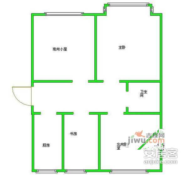 南沙滩小区3室1厅1卫130㎡户型图