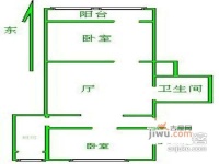 京畿道小区2室1厅1卫60㎡户型图