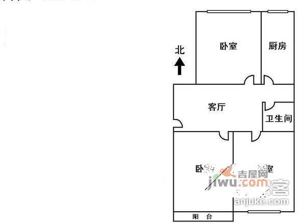 京畿道小区3室1厅1卫108㎡户型图