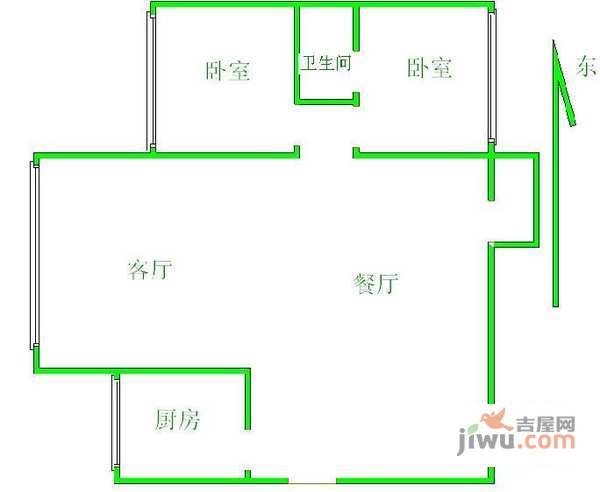 丽华苑2室2厅2卫113㎡户型图