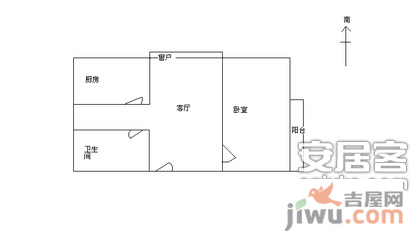 丰侨公寓2室1厅1卫140㎡户型图