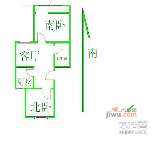 宏汇园小区2室1厅1卫73㎡户型图