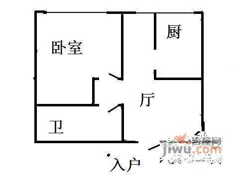 三里河2室1厅1卫110㎡户型图