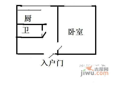 地藏庵东区1室1厅1卫户型图