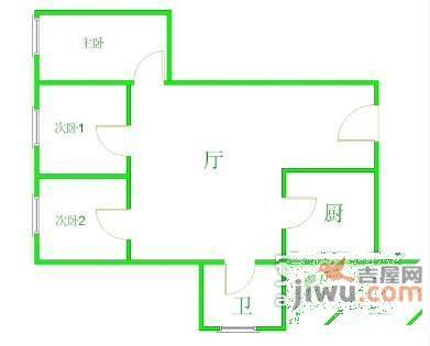 南营房3室1厅1卫户型图