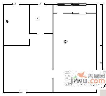 露园1室1厅1卫48㎡户型图