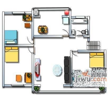 四海公寓3室2厅1卫106㎡户型图