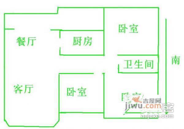 运乔嘉园2室2厅2卫130㎡户型图