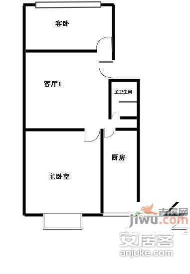 李老新村2室1厅1卫86㎡户型图