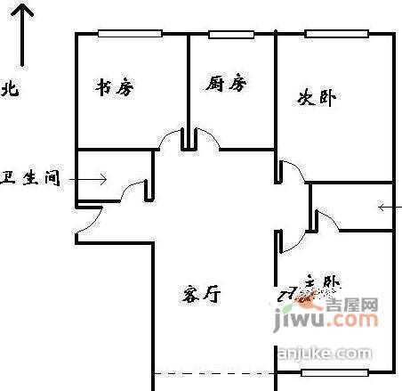 蓝调沙龙3室1厅1卫105㎡户型图