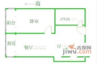 乔庄东区1室1厅1卫56㎡户型图