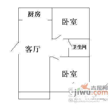 新华小区2室1厅1卫92㎡户型图