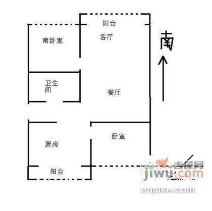 西富河园小区2室2厅2卫户型图